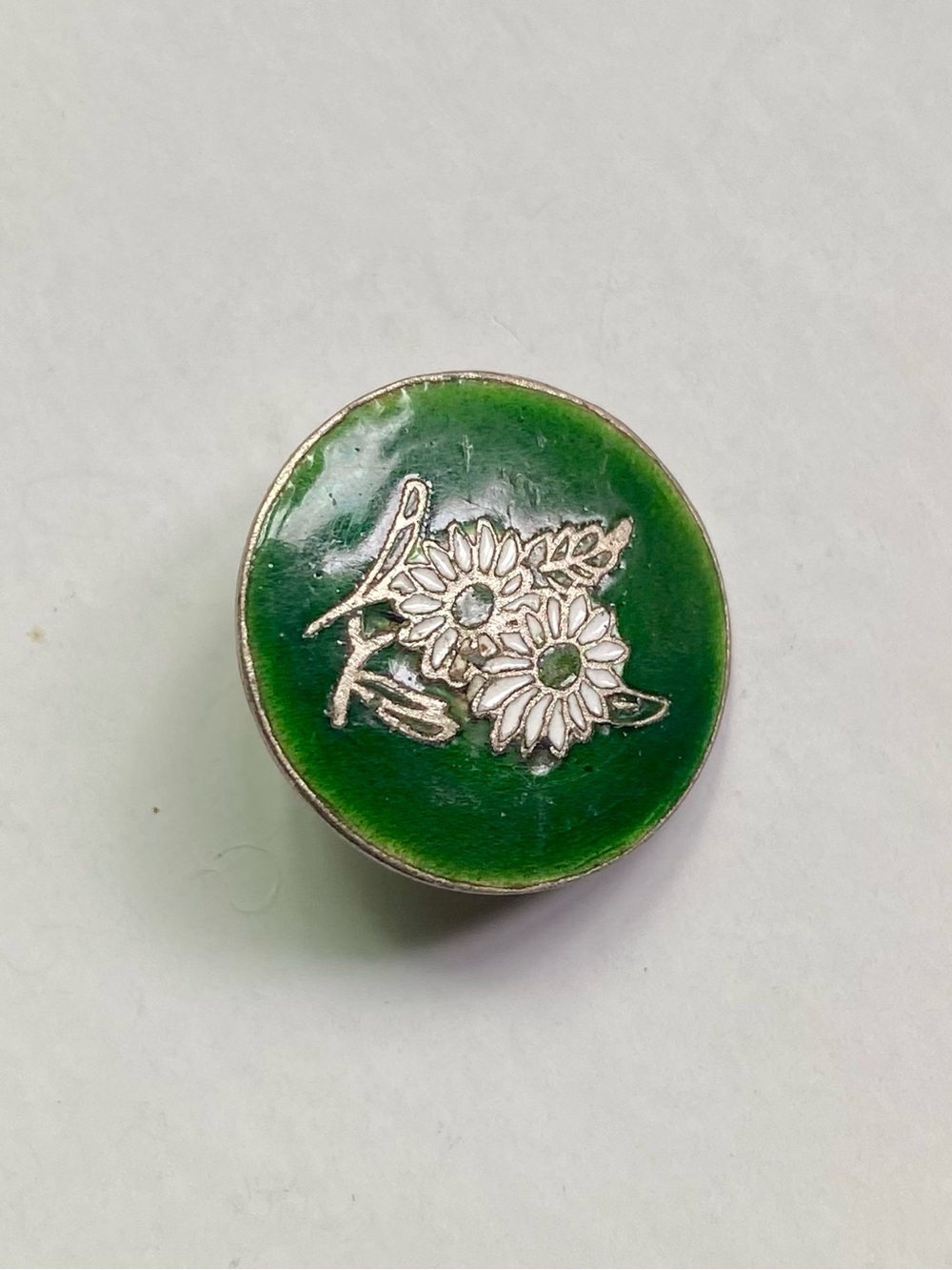 Green Floral Enamel Pin - Women Accessories